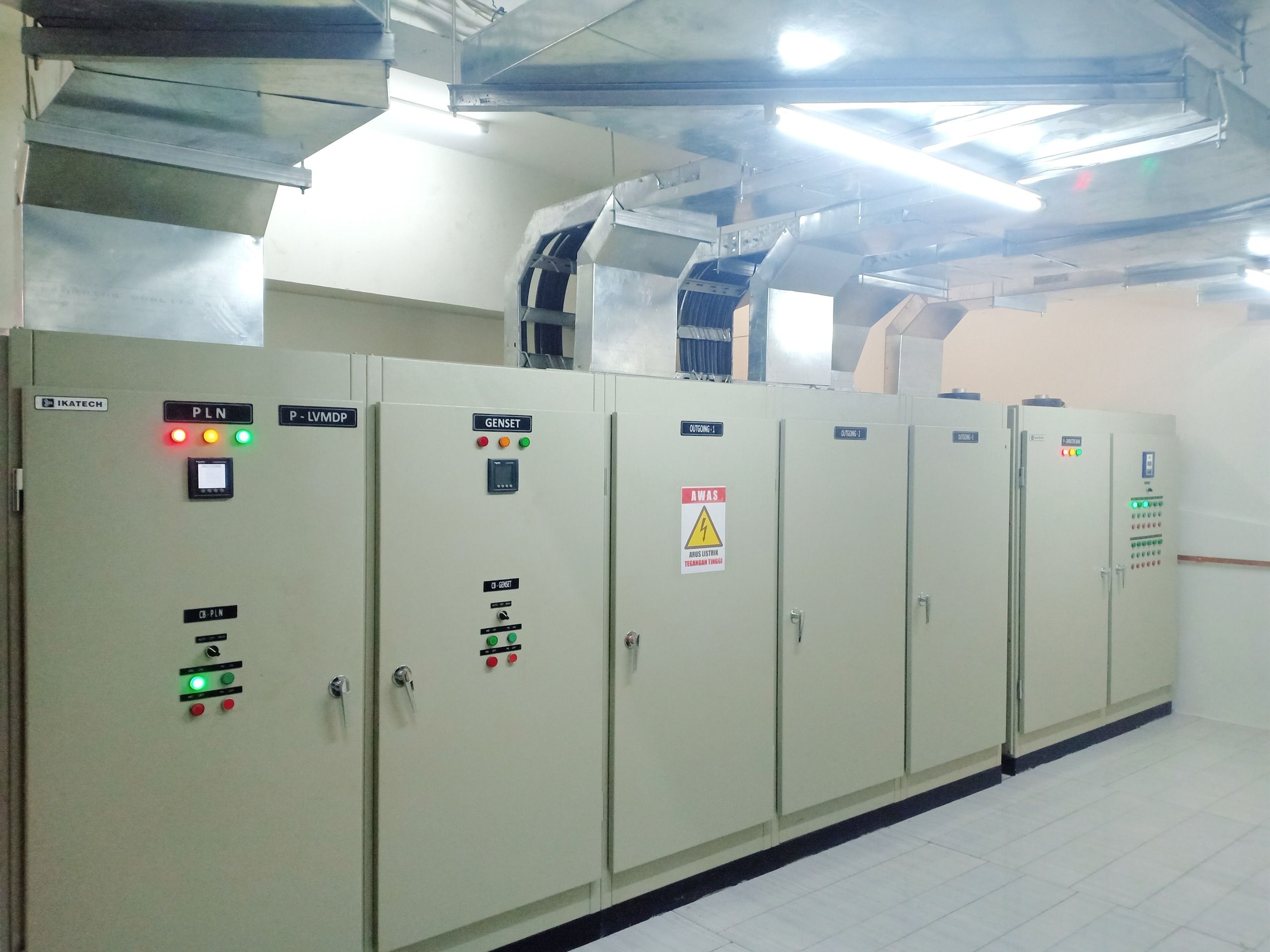 Electrical engineering services by PT Ikanindo Rekatama Cipta, including installation and maintenance of electrical systems, lighting, and emergency power solutions for safe and reliable building operations.
