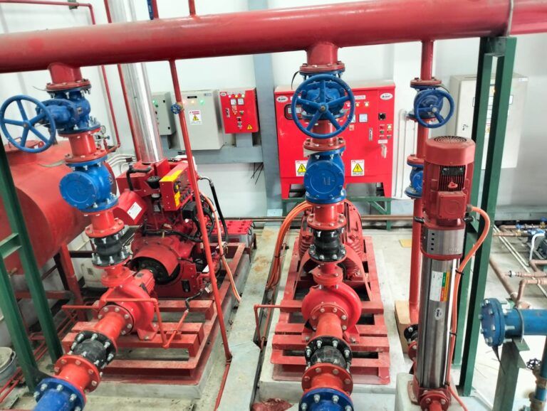 Fire suppression engineering services by PT Ikanindo Rekatama Cipta, including design and installation of fire hydrant systems, sprinklers, and emergency response solutions for effective fire safety.